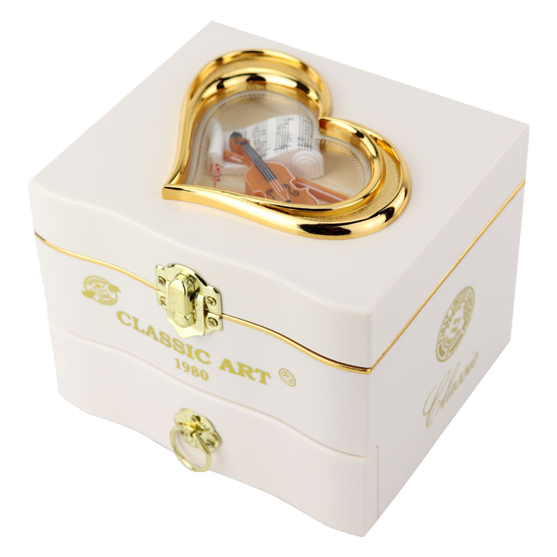 Diyu Valentine's Day Music Box, Rotating Ballet Girl, Jewelry Box, Children's Birthday Gift for Girls