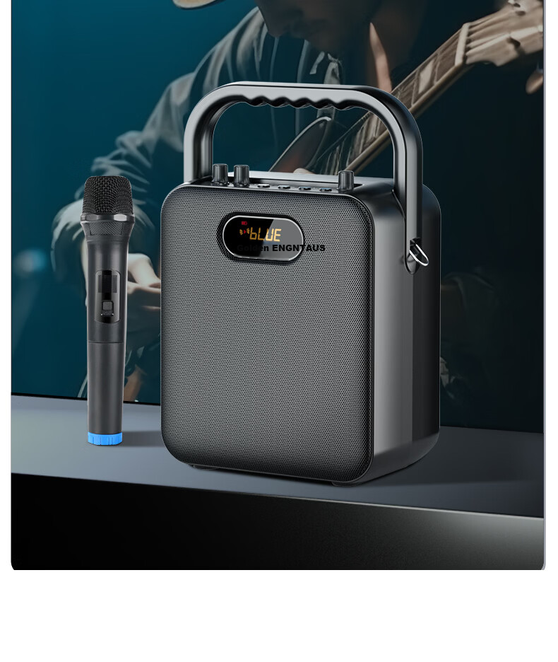 Jinzheng S18 Wireless Bluetooth Speaker Outdoor High Volume Square Dance Sound Portable Handheld Stall Music Player Deep Bass Long Battery Life 16