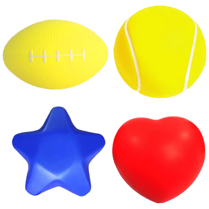 Duweike Grip Strength Ball Rehabilitation Training High Rebound Tennis Hand Shape Correction Squeeze Ball Set for Elderly and Children, 4 Pieces