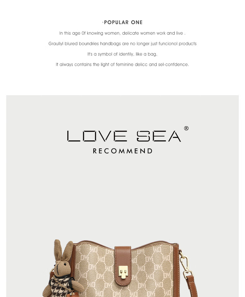 Aiqinghai Handbag, Women's Crossbody Bag, Shoulder Saddle Bag, Large Capacity, Niche Birthday And Mother's Day Gift, Practical Present for Mom 1
