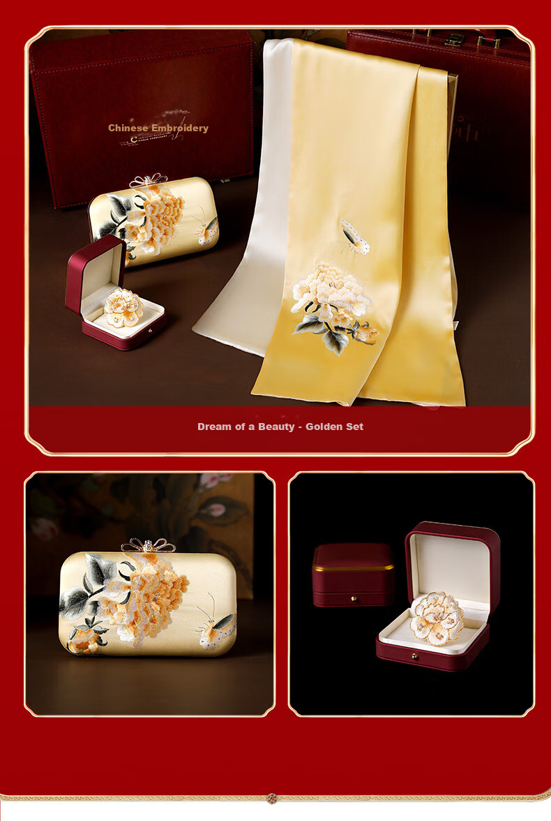 Hangsilu Silk Scarf And Bag Set, Mulberry Silk Women's Shawl, Birthday Gift for Mom Or Teacher on Mid-Autumn Festival 34