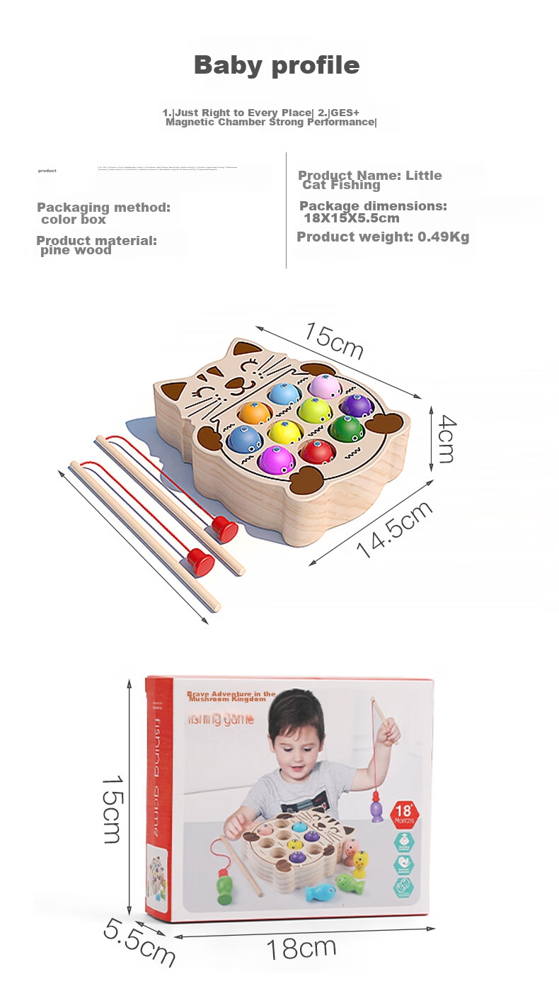 Muwanzi Large Particle Solid Wood Bead, Baby And Children's Early Education Toy, Concentration Training, Holiday Gift for Boys And Girls 5