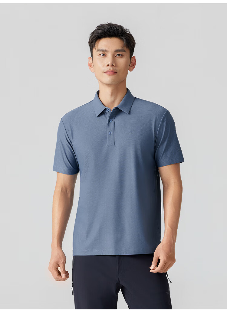 Pioneer Camp Quick-Dry Polo Shirt for Men, Summer Outdoor Cool Breathable Short-Sleeve City Commute Lightweight Sports Training T-Shirt 9