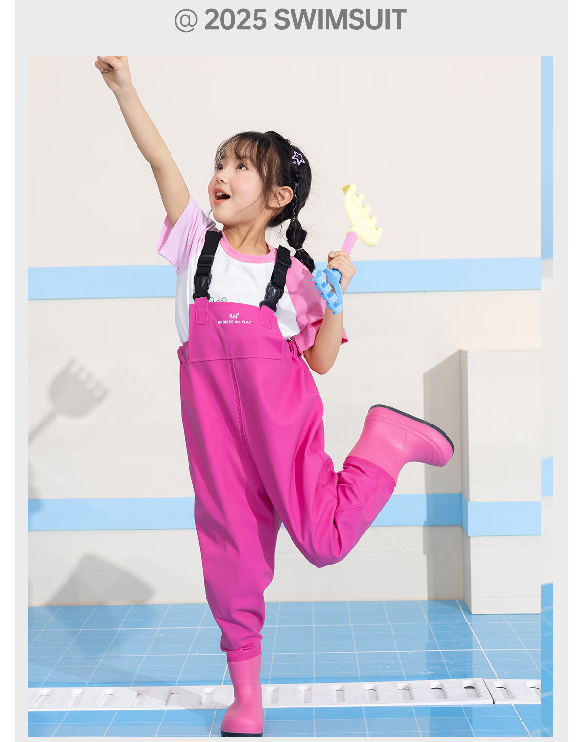 361° Kids Waterproof Wading Pants One-Piece Water Shoes New Stream Trekking Outdoor Fishing Water Play Pants 15