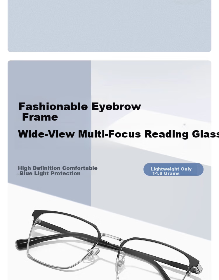 Molake German Imported High-Quality Reading Glasses for Men, Bifocal, Premium Genuine Product, High-Definition Anti-Blue Light Presbyopic Glasses for Middle-Aged And Elderly 1