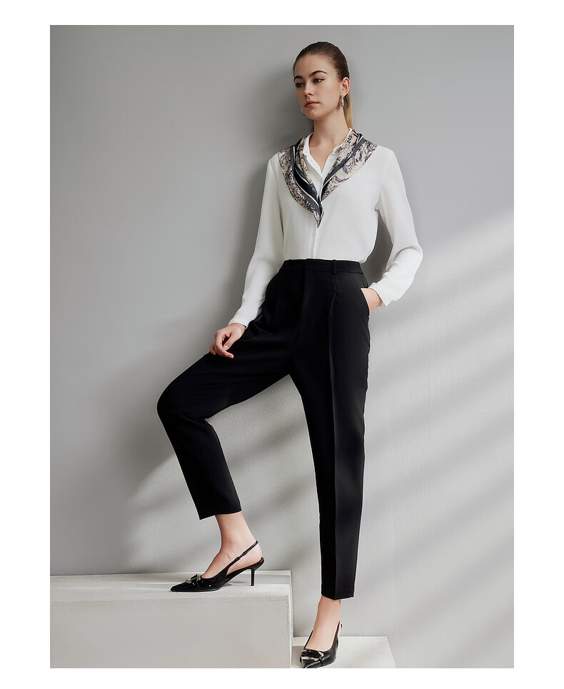 G2000 Multi-Dimensional Elastic/Tapered Pants/Mall-Matching Women's Clothing for Spring And Summer, Comfortable Versatile Casual Pants, Gray-Brown, Size 38 5