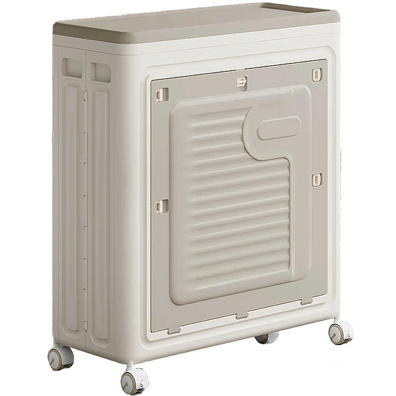 JEKO&JEKO [Super Storage] Foldable Collapsible Lidded Wheeled Storage Box, Large Capacity, 58*25*67.5 Cm