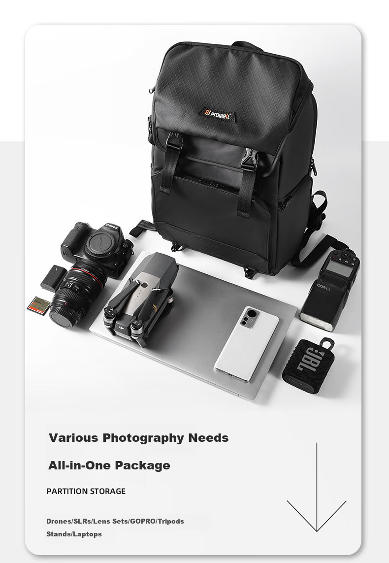 Pulewei Camera Bag, Urban Travel Photography Backpack, Waterproof Camera Bag, Nikon Sony Canon Mirrorless DSLR Photography Backpack, Large Capacity Inner Liner Bag, Commuter Bag 5