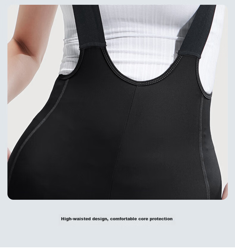 Lameda Cycling Jersey, Road Bike Riding Pants for Women, Suspender Cycling Long Pants, Bicycle Summer Riding Clothes with Seat Cushion, Qingru 17