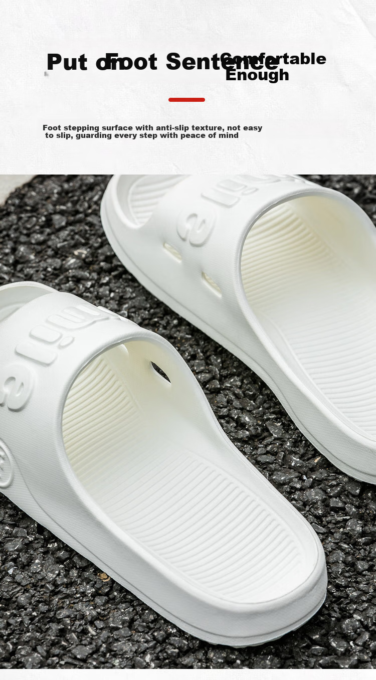 Jiayi Slippers Unisex Thick Sole Soft Elastic Outdoor Bathroom Sandals Night Black Size 42-43 JY2521 9