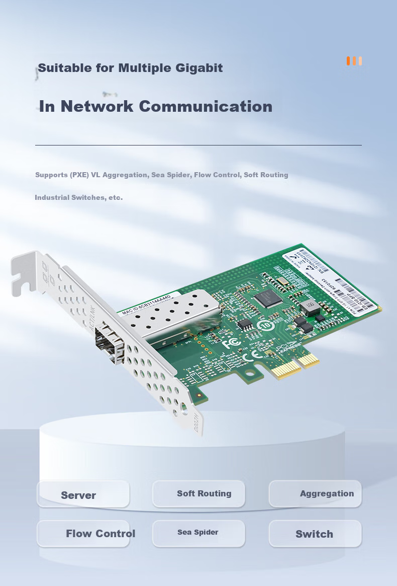 EB-LINK Intel I210 Chip PCIE X1 Gigabit Single-Port SFP Fiber Optic Network Card Server Desktop Computer Network Adapter (Stable Version) 9