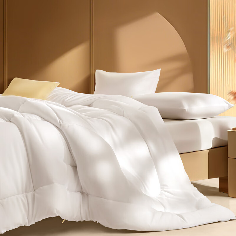 FUANNA Shunuan Fiber Comforter, Winter Duvet Insert, Student Dormitory Single Thick Winter Quilt, Approximately 4.2 Jin (2.1 Kg), 152*210cm