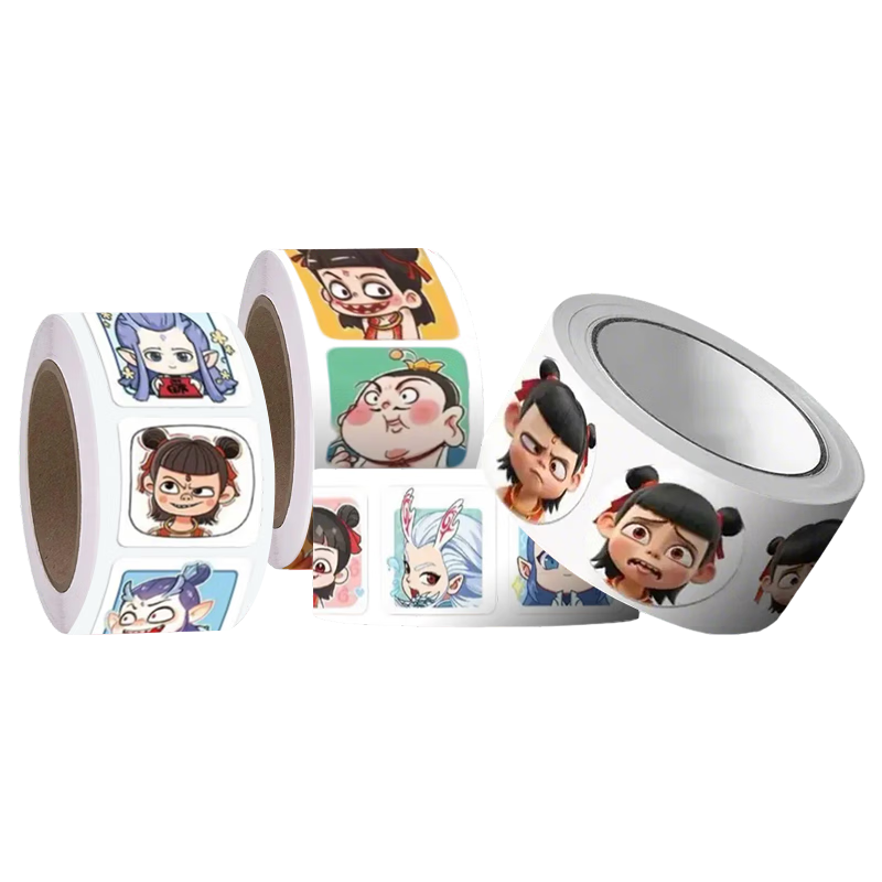 Danmiqi Children's Reward Stickers, Nezha Cartoon Accessories, Decorative Paper for Kindergarten, Praise Stickers, Sticker Art Toys, 4 Rolls