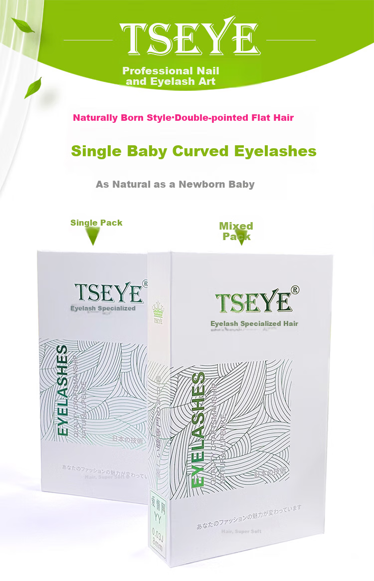 Tseye Natural Baby-Like Curved Self-Grafted Eyelashes, Professional False Lash Store Special, Single Flat Lash Official Versio 2