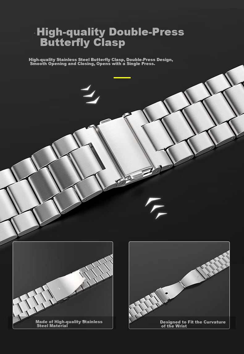 Binghong Compatible with Apple Watch Bands S12, S11 Ultra3, 4 SE3, Metal Steel Band for S10, IWatch Ultra2, S9, S8 SE2 3