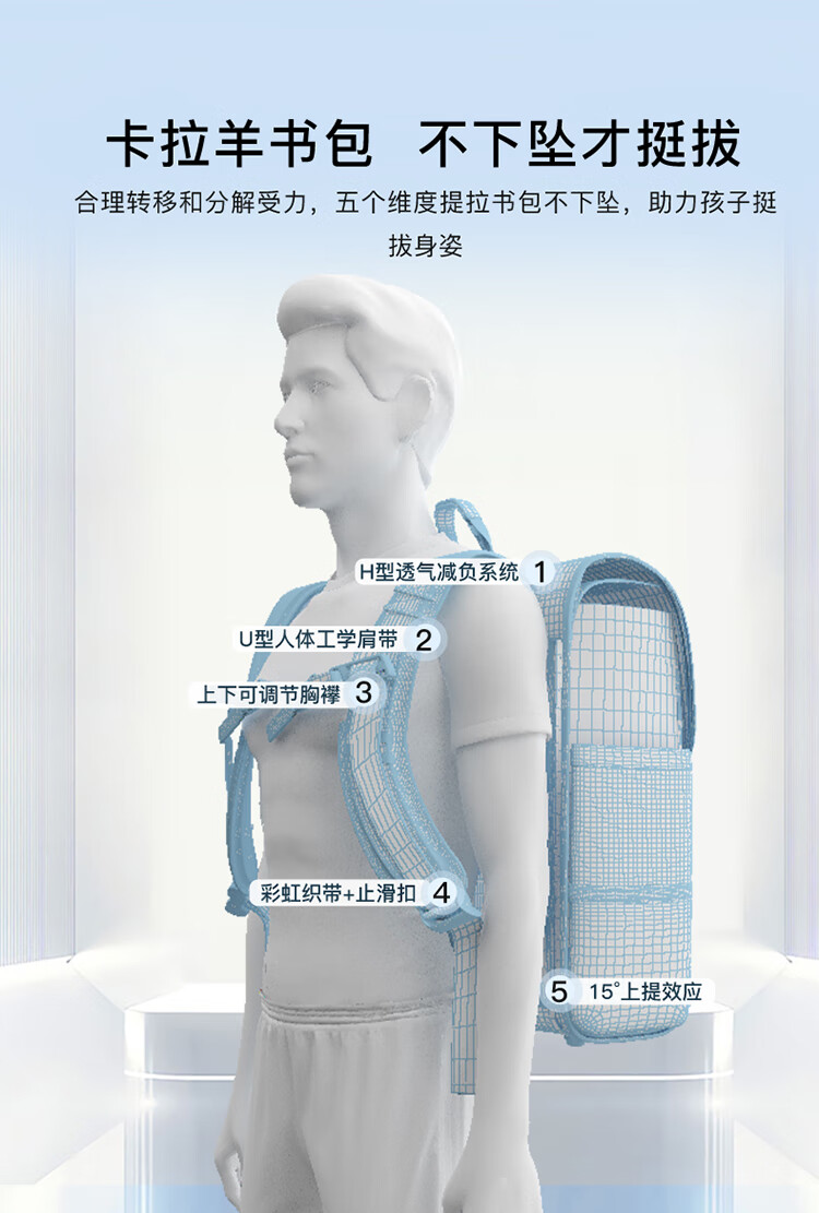 KALA·Y Middle School Student Backpack, Large Capacity, Lightweight, Casual Outdoor Backpack, Stylish And Attractive Unisex Shoulder Bag for Travel 1