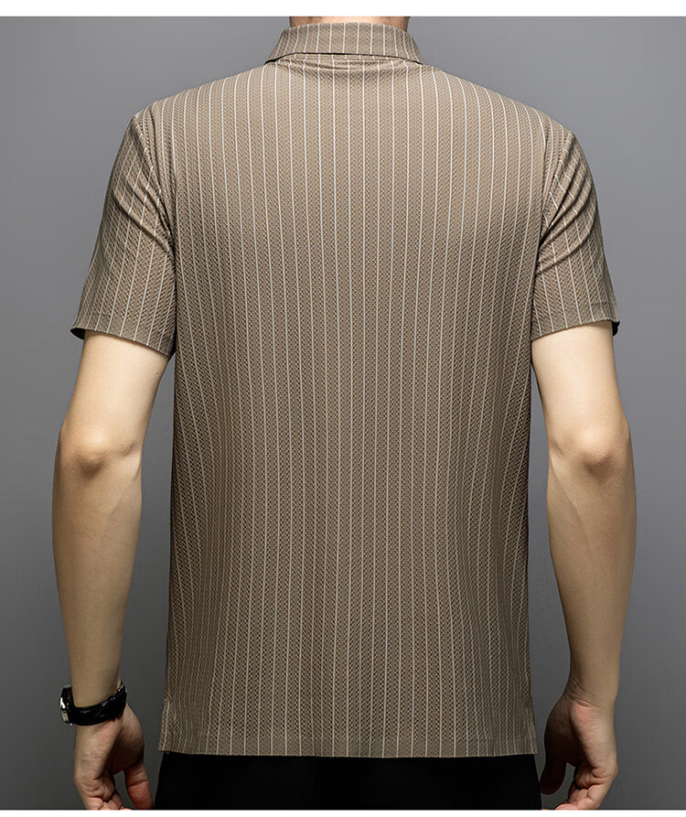 LangSha Polo Shirt for Men, Summer Ice Silk Quick-Dry Seamless Wrinkle-Resistant T-Shirt, Business Casual Collared Short Sleeve, Father's Day Gift 14