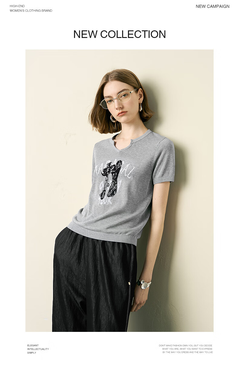 YANYEE Premium Gray Short Sleeve Knit Top for Women 2025 Summer Slim Fit Lightweight Commuter Blouse Gray 2XL 12