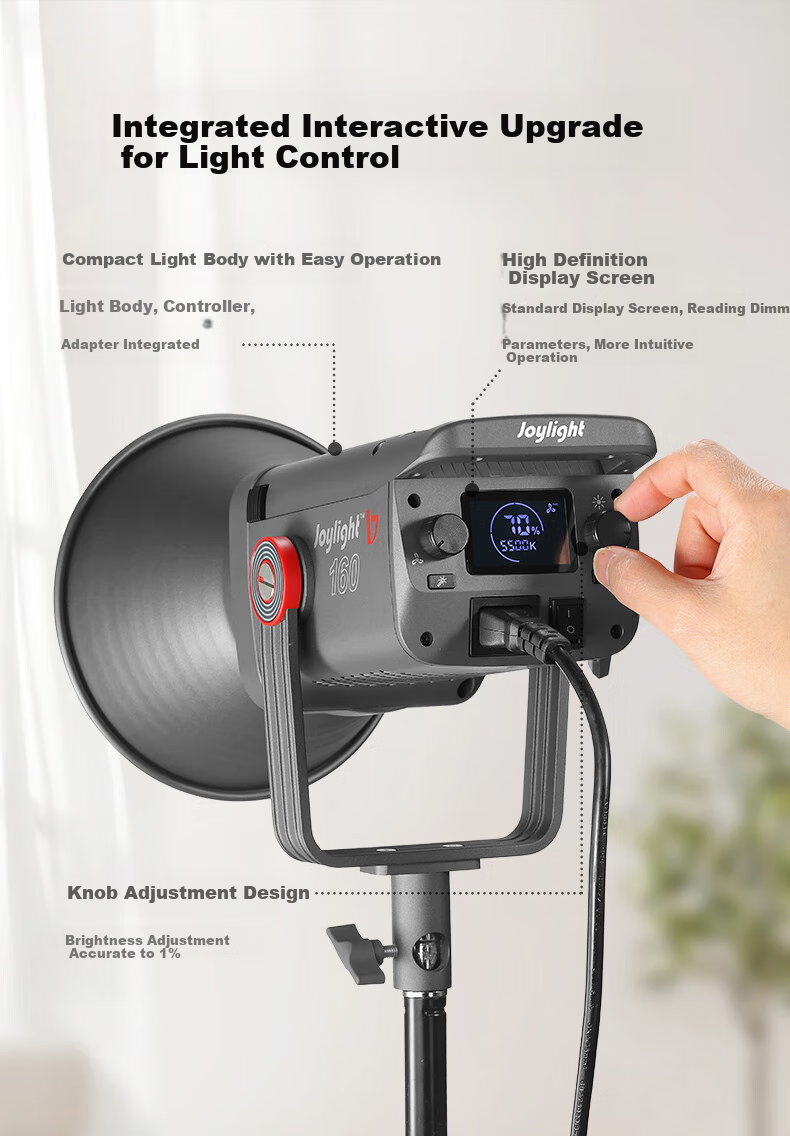JINBEI JL160 Photography Live Streaming Fill Light Kit, 160W Mainstreamer-Specific Clothing, Beauty Jewelry, Green Screen Studio, Deep Throw Constant Light LED Video Soft Light Hair Light 13