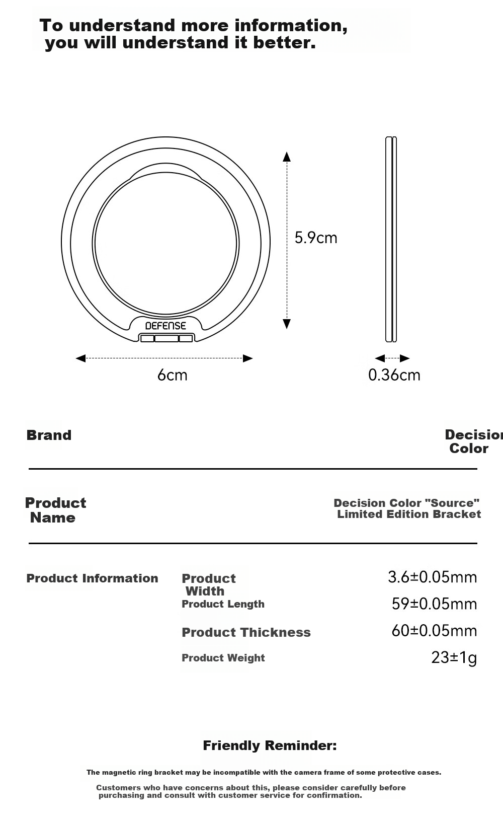 DEFENSE Magnetic Stand Compatible with Apple, Huawei, Xiaomi, Samsung, Honor, Vivo Universal Strong Magnetic Ring Stand 360-Degree Rotation Extendable Folding Multifunctional Yuan Series Jingshui 9