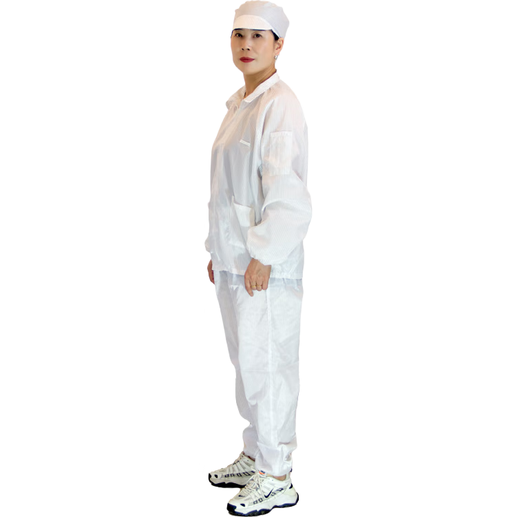 Zhierkang Antistatic Two-Piece Coverall with Hood, White 4XL, Cleanroom Protective Workwear for Dust-Free Paint Spraying And Clean Rooms