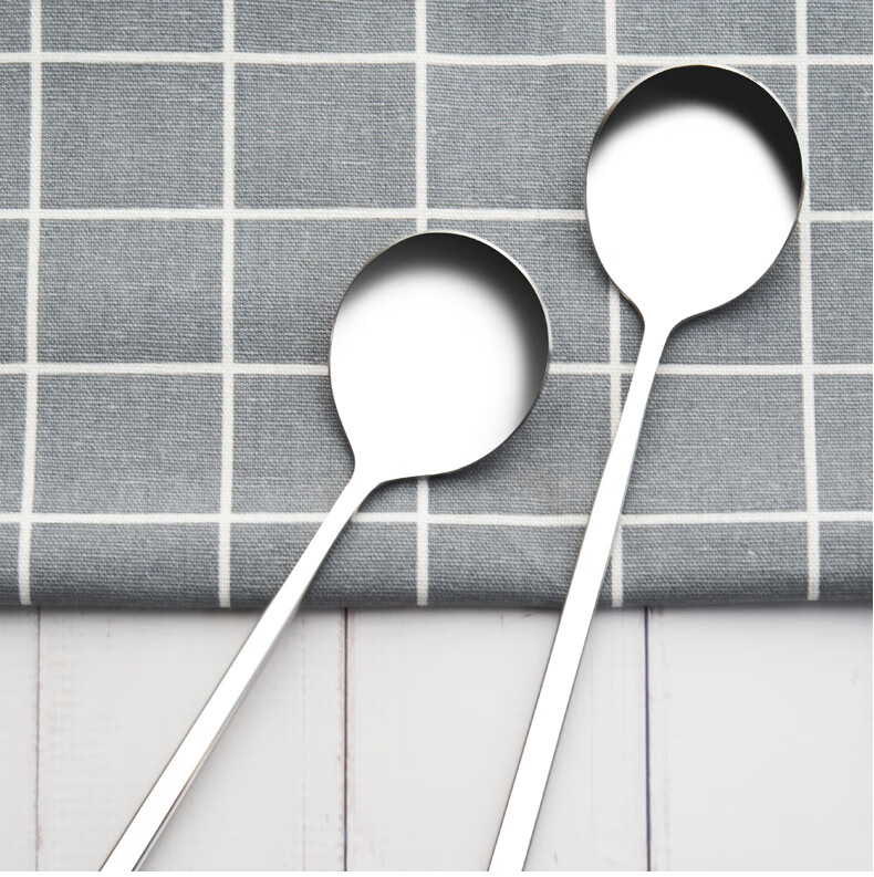 Anmai 304 Stainless Steel Spoon Vintage Imitation Wood Handle Round Head Soup Spoon Household Dining Spoon 1 Piece AM1350 1