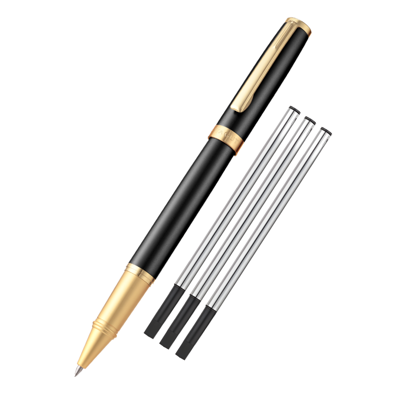 MONTAGUT Year of the Horse Gift Ballpoint Pen Practical Business Signature Pen Gift Box for Clients and Employees Black Matte 0.5mm