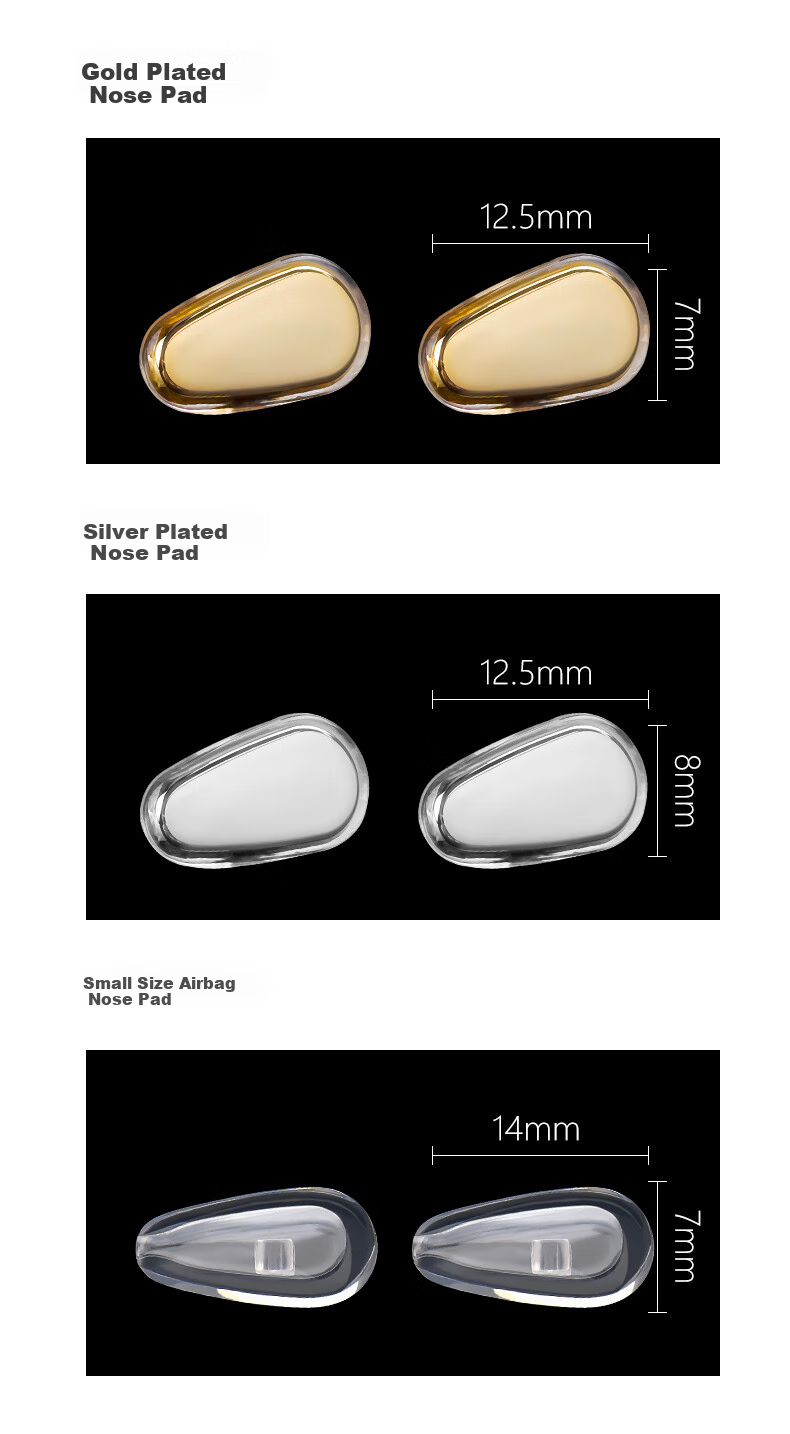 SooGree Eyeglass Nose Pads, Air Cushion Bag, Rubber-Coated Metal Core, Comfortable Non-Slip Accessories, Repair Tool Kit GP005 19