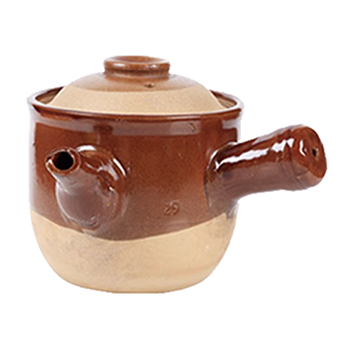 CERAMICS, Slow-Cooking Chinese Herbal Medicine Pot, Frying Pan, Medicine Jar, Home Use for Decoction And Medicinal Preparation, Specialized Pot for Frying, Stewing, And Boiling Herbs, Half-Glazed Herbal Cooking Pot, 2L Capacity