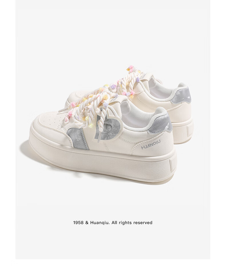 Global Platform Thick Sole Height Increasing White Sneakers for Women Niche 2026 New Campus Style Autumn Winter Casual Skate Shoes Women Beige Gray Size 38 8