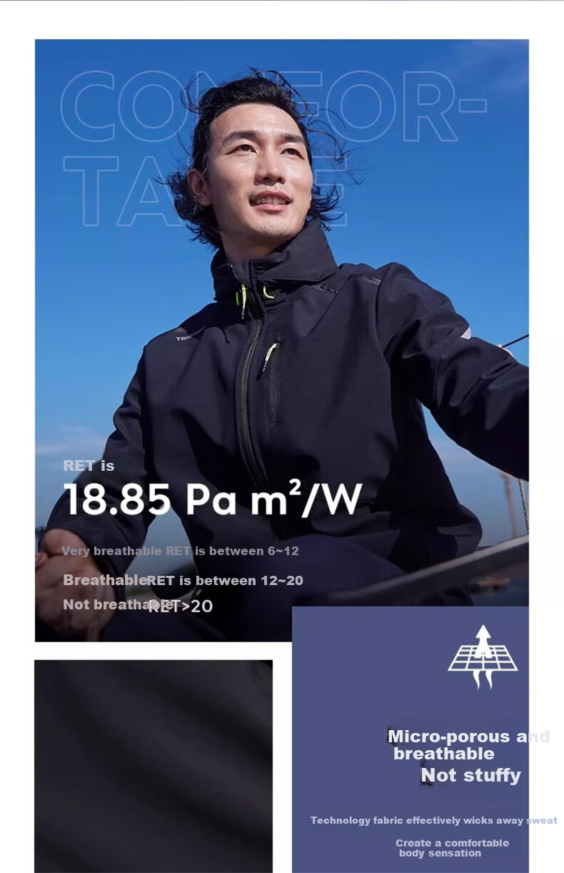 DECATHLON Soft Shell Jacket for Men And Women, Warm Autumn And Winter Outdoor Water-Repellent Sailing Jacket 5206203 7