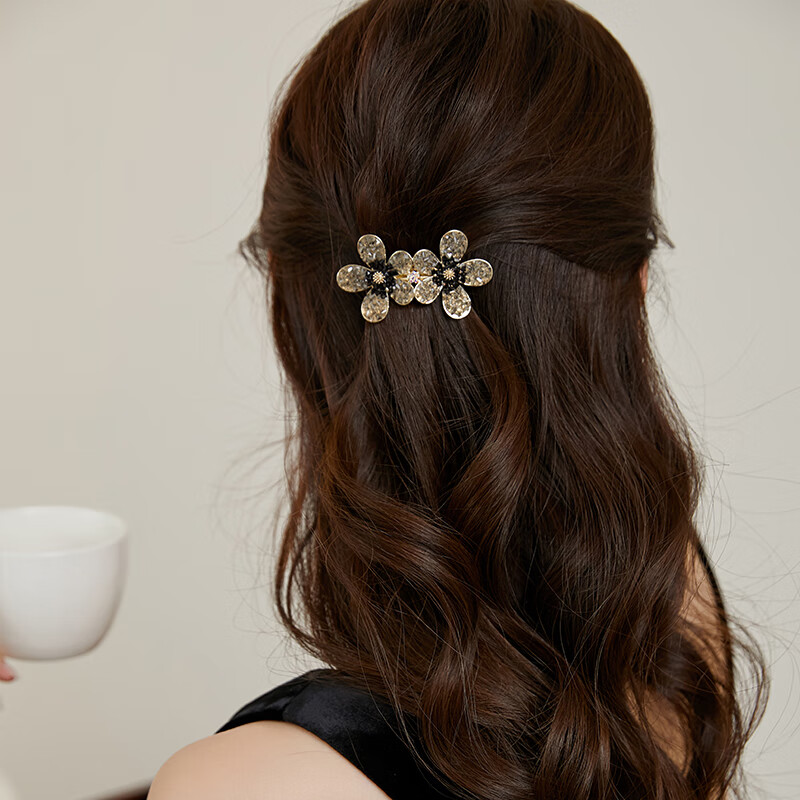 CHIMERA High-End Flower Hair Clip Half-Up Ponytail Spring Clip Hair Accessory for Women Birthday Gift