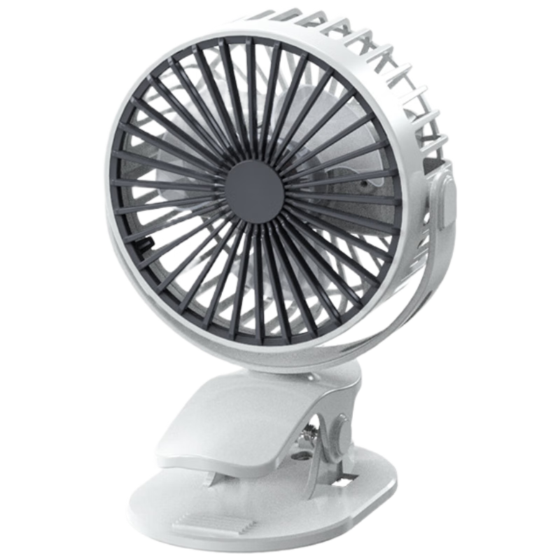 HBOALG USB Desktop Fan/electric Fan/small Fan/small Table Fan Portable Mini Handheld Clip-On Small Fan for Office, Bedroom, Bedside, Car, Dormitory And Desktop Use Glacier White