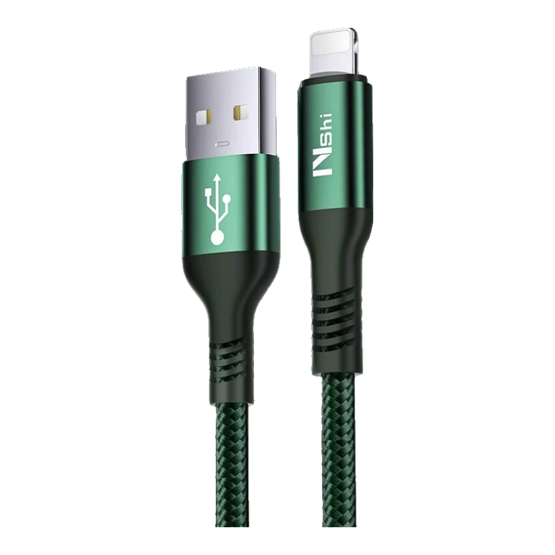 Nengshi Apple Charging Cable, IPhone 14 Data Cable, USB Fast Charging Cable, Charger Cord Suitable for IPhone 13/11/x/8/7/6 Phones And IPad, Upgraded Braided Cable, 1.5 Meters, Gree