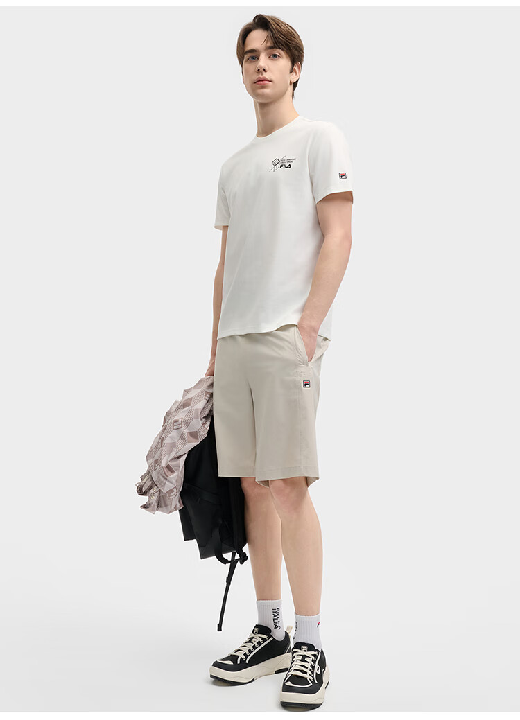 FILA Official Men's Short Sleeve T-Shirt 2026 Summer Casual Sports Basic Tee 9