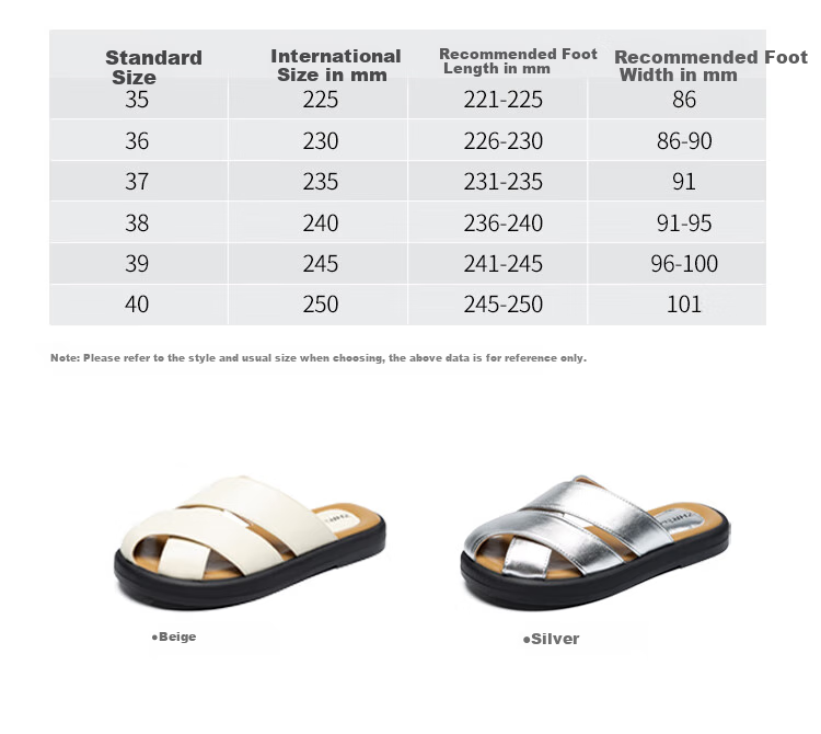ZHR Women's Half Slippers, New Summer Style with Cross Straps And Closed-Toe Design, Fashionable Outdoor Sandals for Women, AB12 Beige Color, Size 40 6