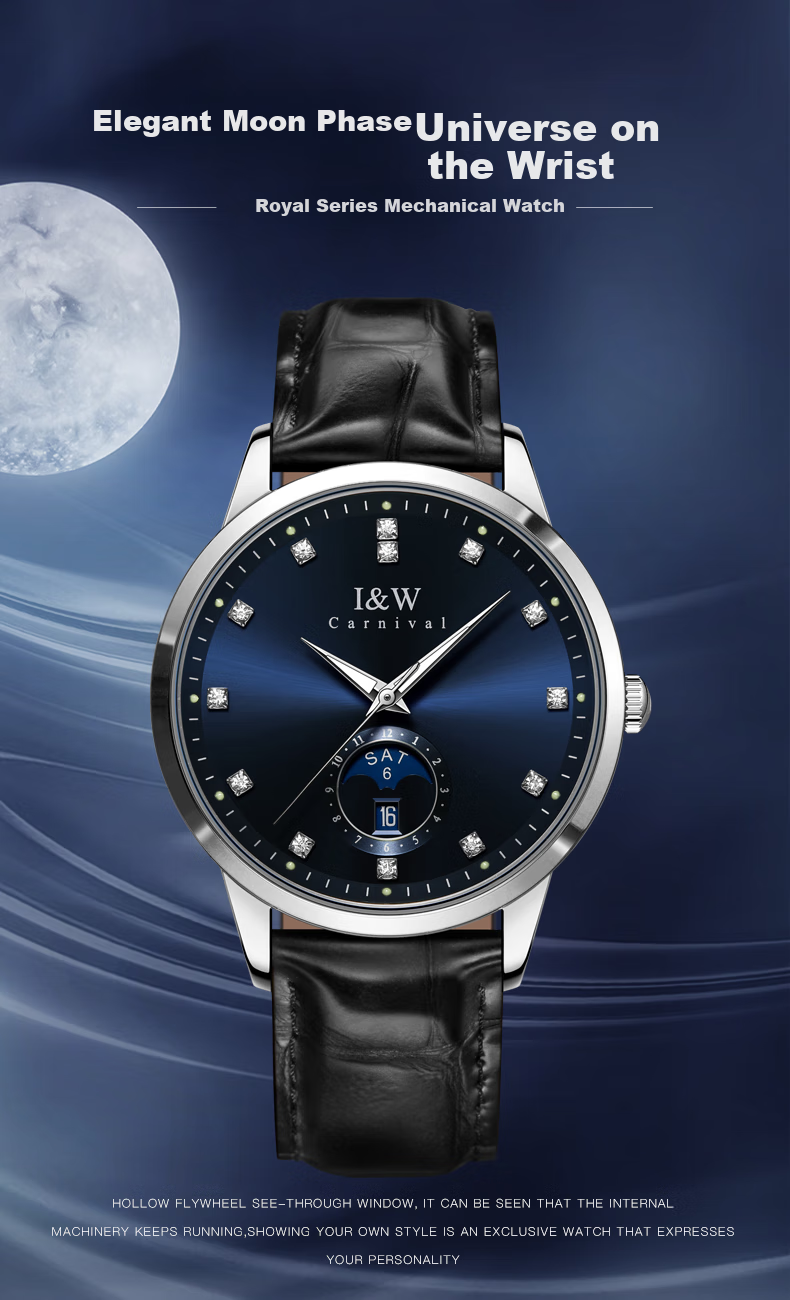 Aiwochi Swiss Iw Watch, Men's Mechanical Watch, Fully Automatic, 2026 New Model, Official Authentic Product, Men's Famous Watch Brand, Men's Timepiece 1