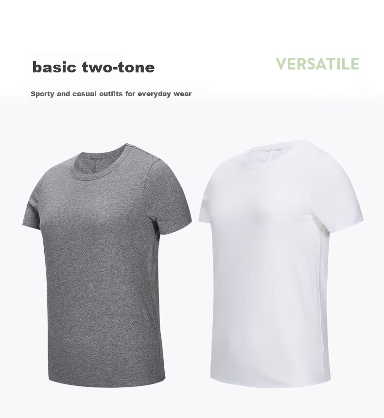 DECATHLON Sports T-Shirt, Breathable Solid Color Casual Short-Sleeve Loose-Fitting Running Fitness Top 5036051 4