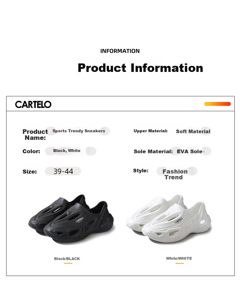 CARTELO Men's Perforated Shoes, Summer Slip-On Sandals, Casual Outdoor Slippers, Beach Shoes for Men, 1571 Black, Size 43 12