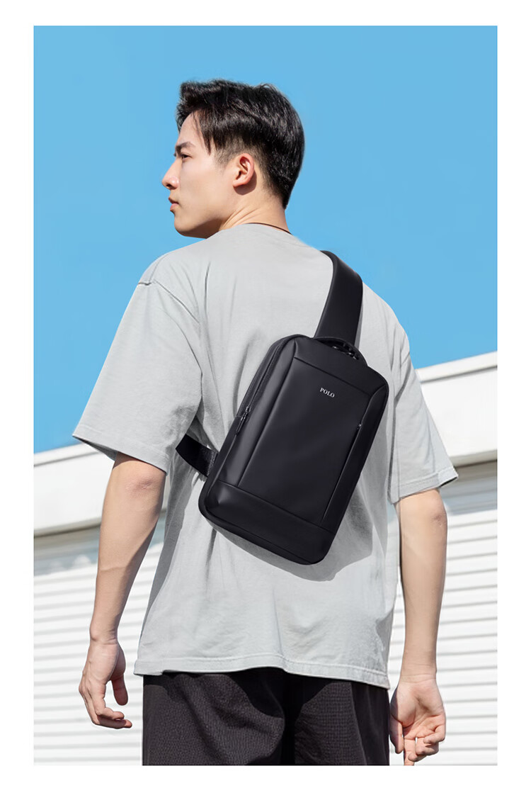 POLO Chest Bag, Men's Multifunctional Crossbody Bag, Shoulder Bag, Sports Messenger Bag, Commuter IPad And Phone Bag, Lightweight Small Backpack 2