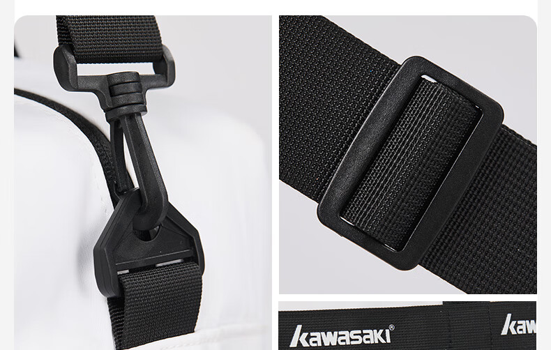 KAWASAKI Badminton Bag Pain Bag Series Large Capacity Multifunctional Compartment Sports Handbag Shoulder Bag C8147 Black 11