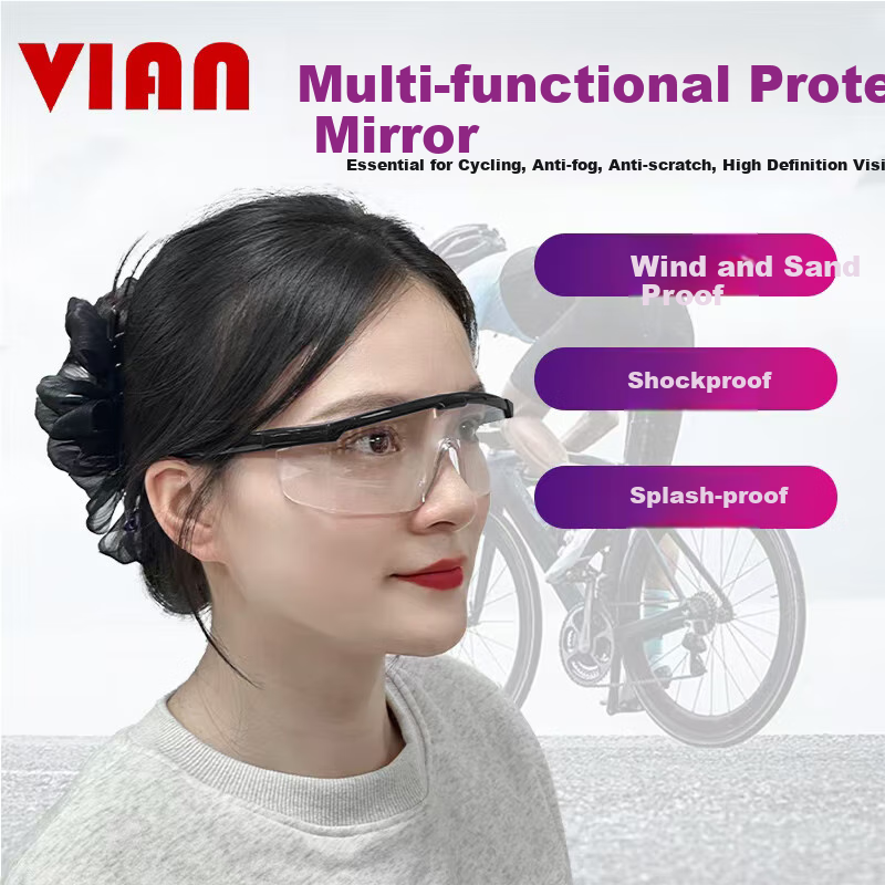 VIAN Safety Goggles, Anti-Fog, Breathable, Windproof, Dustproof, Anti-Dust, Protective Work Glasses against Splashes, G601AF