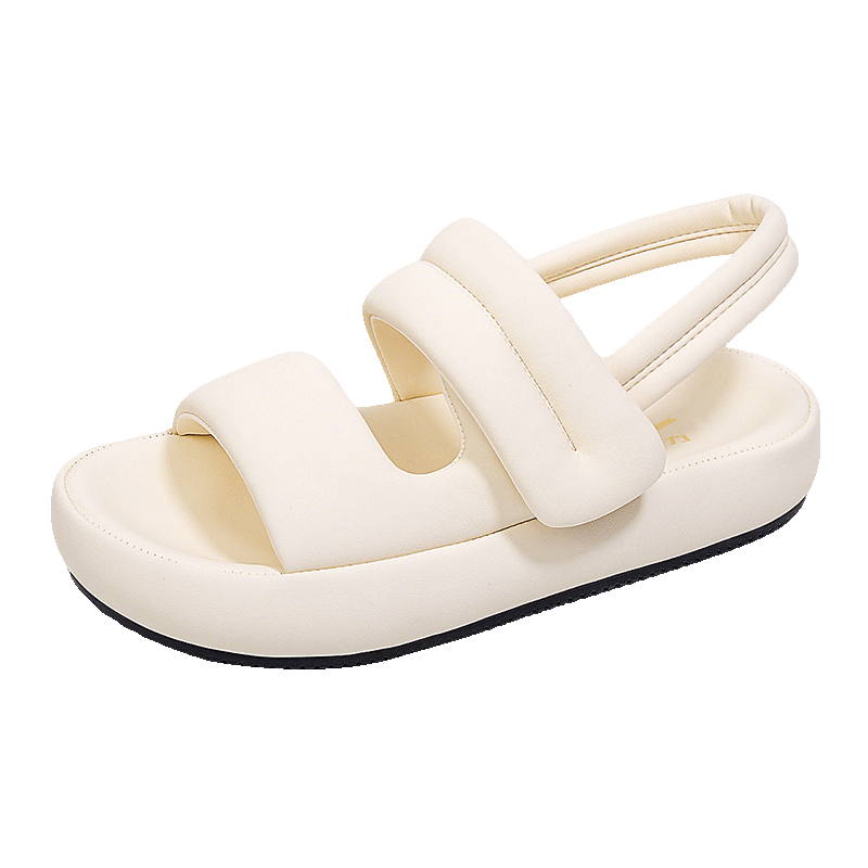 Warrior Official Women's Summer Sandals 2026 New Soft Sole Lightweight Beach Shoes Beige Size 35