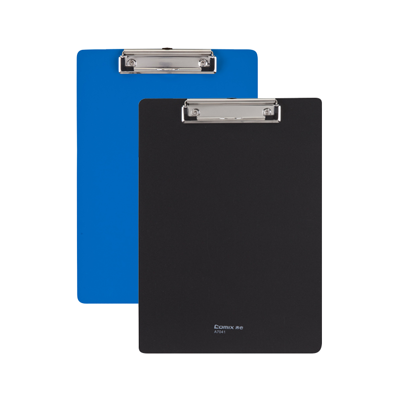 COMIX A4 Clipboard, Writing Board Folder, Metal Strong Clip, Plastic Contract Document Menu Folder, PP Flat Board Clip, Office Supplies, Blue EA8010