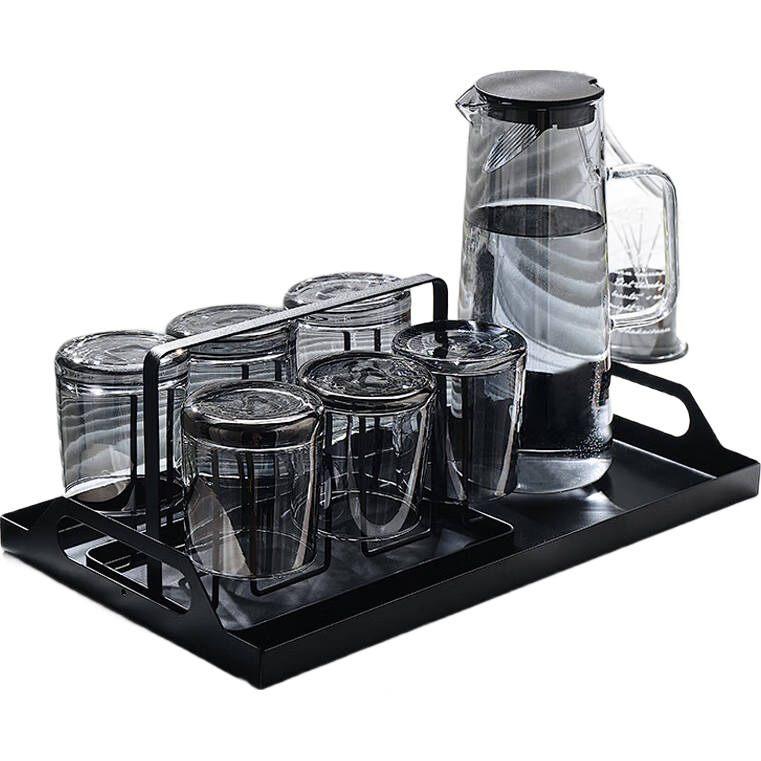 CRISTALGLASS Heat-Resistant Glass Cup Set for Home Use, Drinking Cups for Water And Tea, Stylish And High-Quality Water Set for Guests