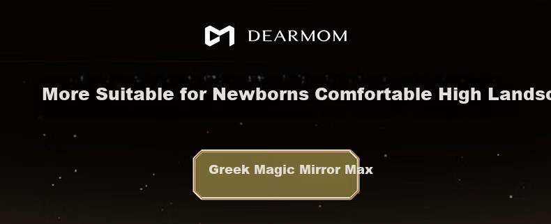 Dear Mom, Greek Magic Mirror Reversible Mechanical Backrest, Can Sit Or Lie Down, Lightweight Foldable, High Landscape, Stroller for Newborns And Infants, MAX 1