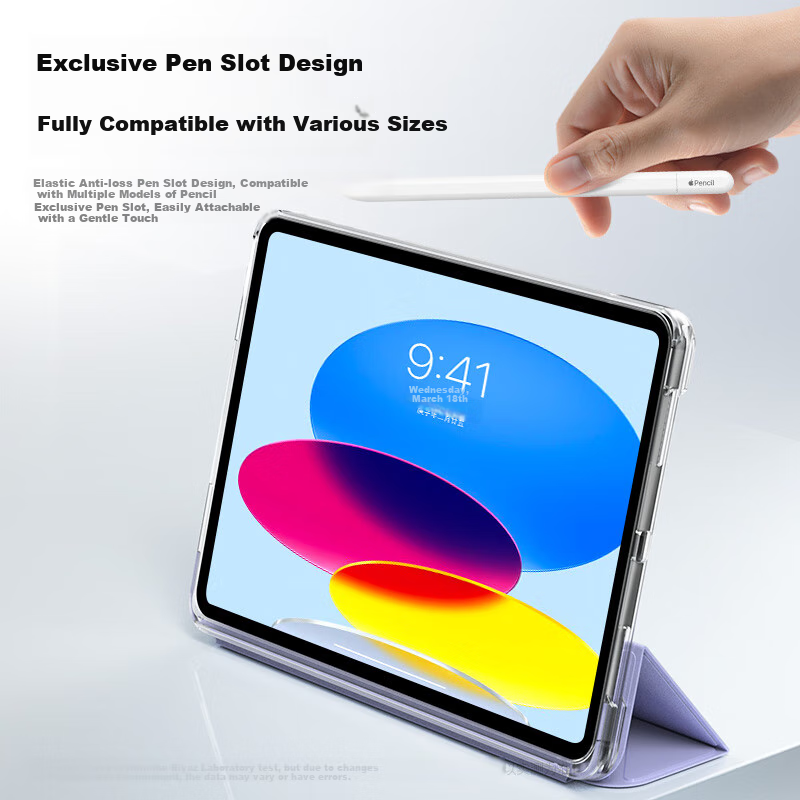 Защитный чехол BIAZE для iPad 11-го поколения (чип A16), iPad 10-го поколения 10.9 дюйма, передняя крышка, съемная, с функцией Smart Sleep, PB565