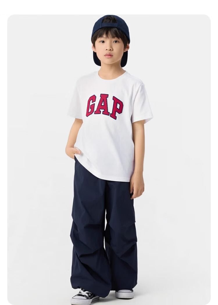 GAP [Same Style for Older And Younger Kids] Boys' Summer Moisture-Wicking Quick-Dry Short-Sleeve T-Shirt Children's Clothing 775228 13
