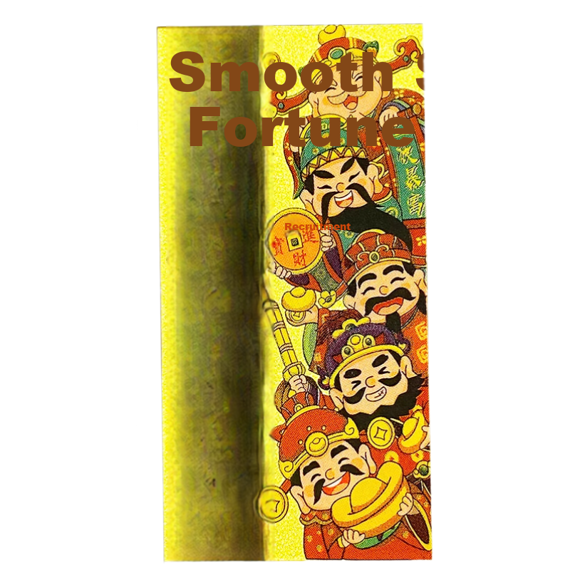 Smorss [Smooth Sailing Wealth God] Five Wealth Gods Fortune Card, Mobile Phone Sticker, Smooth Sailing Wealth God Card, Gold Coin Amulet, Creative Imitation Gold Foil Phone Case Accessory 2