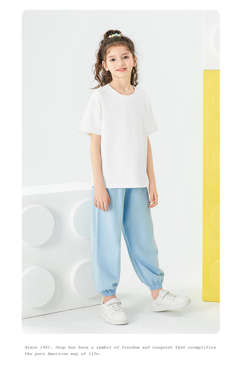 My Little Pony Girls' Summer Set Cotton Short Sleeve Mosquito-Proof Pants Two-Piece Outfit White+Purple Size 120 10